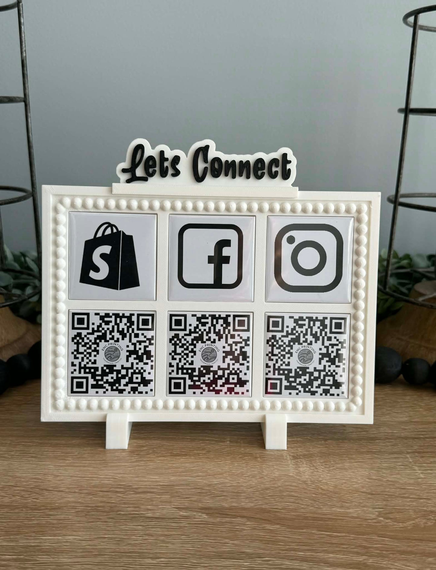 "Scan to Pay" & "Lets Connect" Frame Accessory