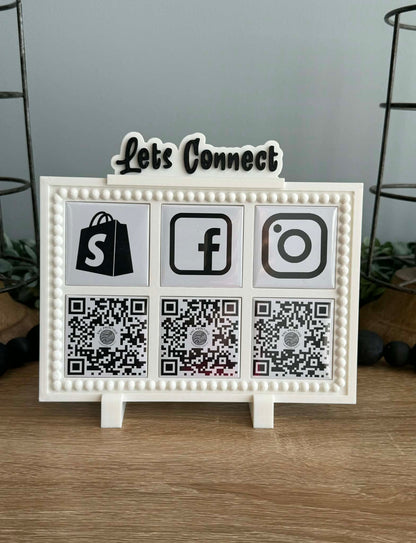 "Scan to Pay" & "Lets Connect" Frame Accessory