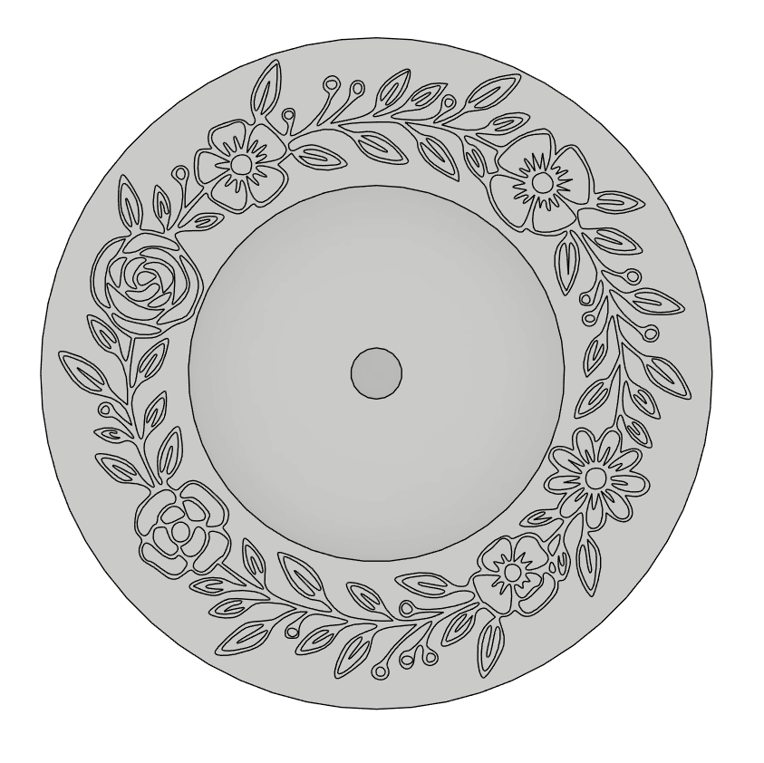 Floral Wreath Style Frame
