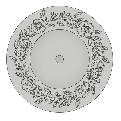 Floral Wreath Style Frame