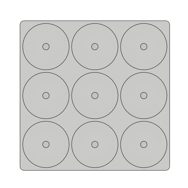 2.25" Round Frames- Standard Style (click for all layouts)