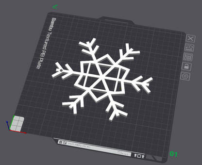 2" Snap In/Out Snowflake File