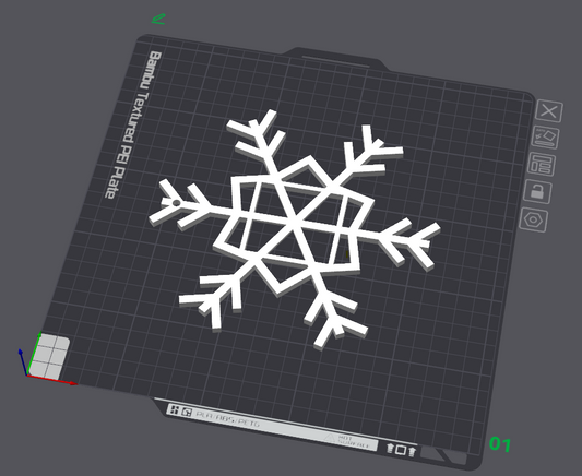 Interchangeable Christmas Snowflake Frame 3D Print File - 2x2 Magnets (Available for Commercial Use)