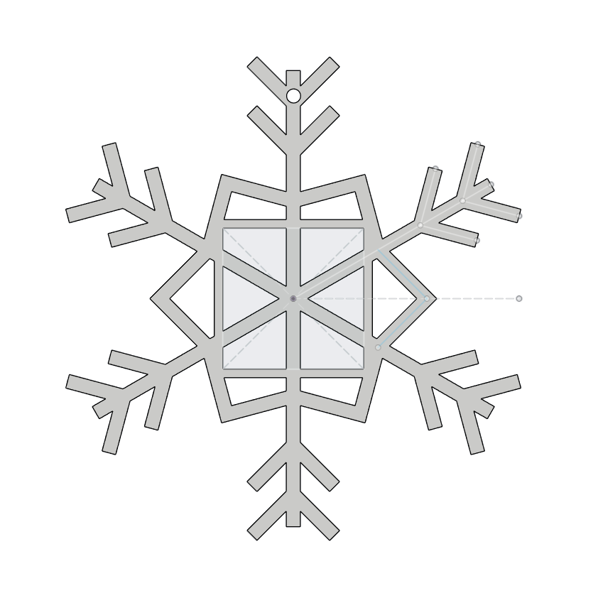 2" Snap In/Out Snowflake File