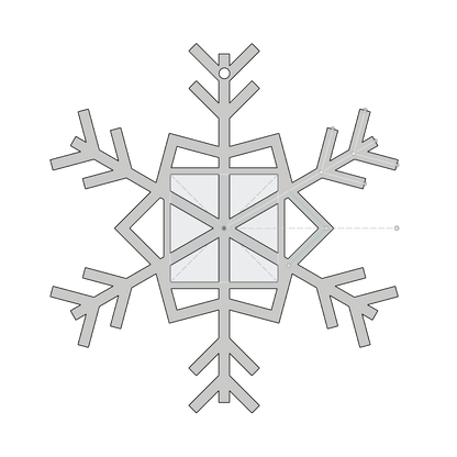 2" Snap In/Out Snowflake File
