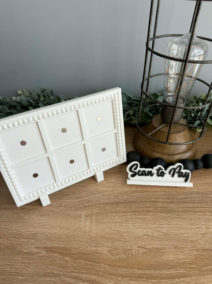 "Scan to Pay" & "Lets Connect" Frame Accessory
