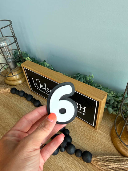 Magnetic Number Display Signs
